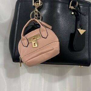Mini Pink Women's bag charm key holder AirPod holder NWT